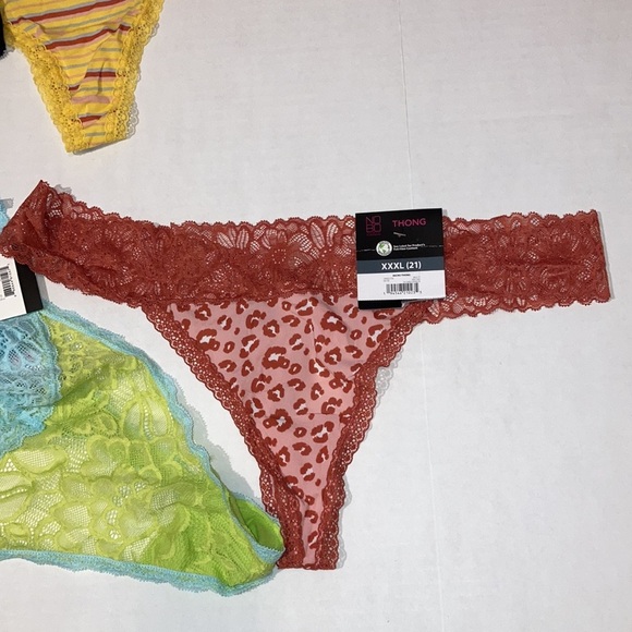 Lot of Lacey thongs underwear size XXXL juniors 21 plus size lace - Picture 5 of 6